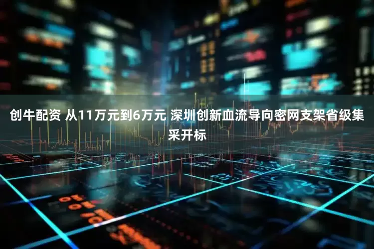 创牛配资 从11万元到6万元 深圳创新血流导向密网支架省级集采开标